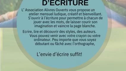 Atelier d’écriture à Peyrins