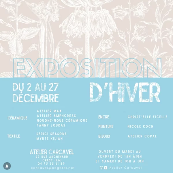Exposition d’hiver à l’Atelier Carcavel