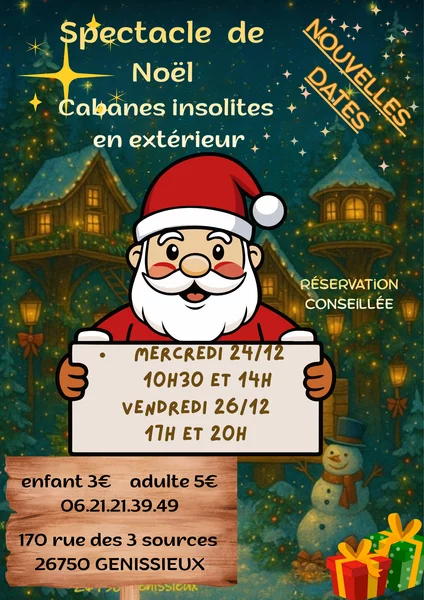Spectacle de Noël dans les cabanes insolites