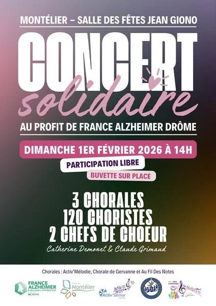 Concert solidaire au profit de France Alzheimer Drôme
