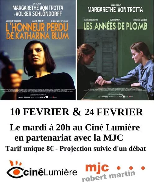 Cinéma cycle Von Trotta suivi d&rsquo;un débat