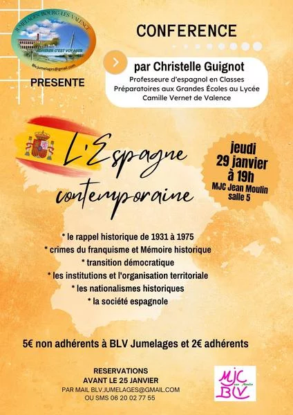 Conférence : L&rsquo;Espagne contemporaine