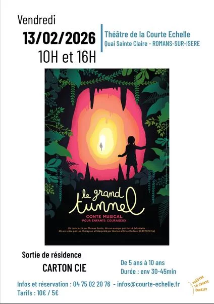 Sortie de résidence, spectacle pour enfant -« Le grand tunnel », carton cie