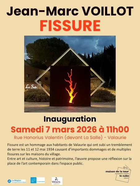 Inauguration de l&rsquo;oeuvre de Jean-Marc VOILLOT « Fissure »
