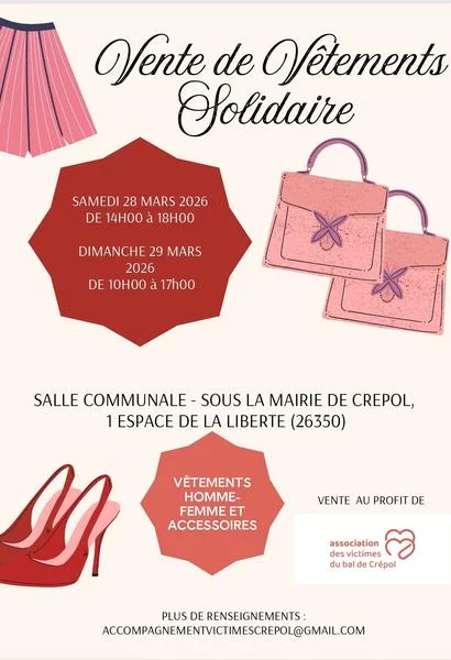 Vente solidaire de vêtements